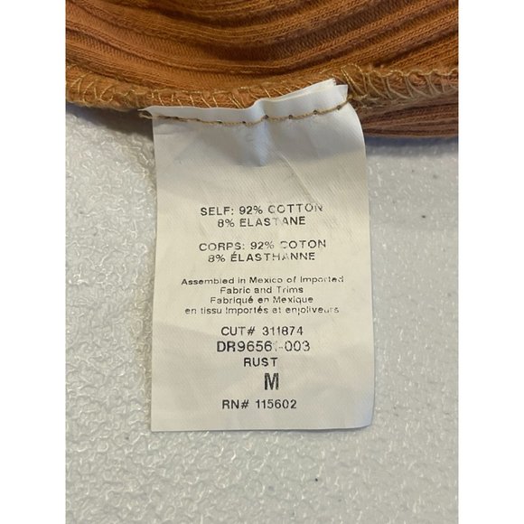 Lush Womens Knitted Tank Dress Sleeveless Side Slit Round Neck Rust Size Medium - Picture 5 of 6